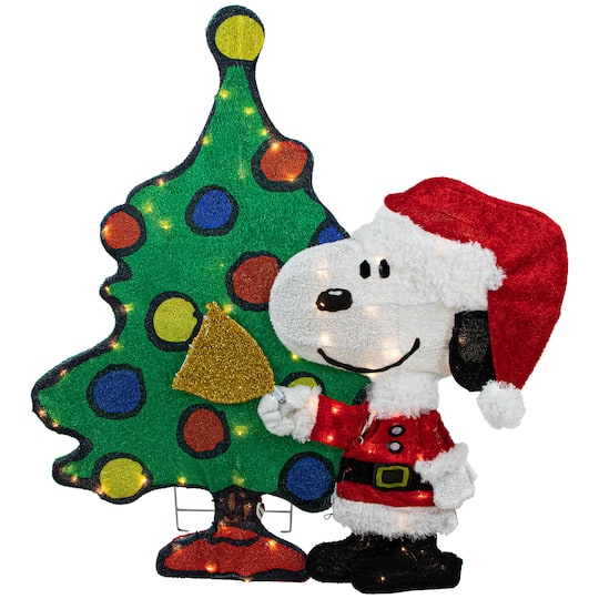 Northlight 32" LED Lighted Peanuts Snoopy & Christmas Tree Indoor/Outdoor Decoration | Michaels®